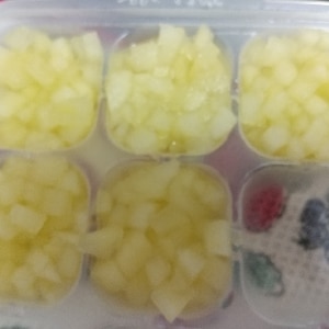 離乳食中期「りんご」冷凍保存法